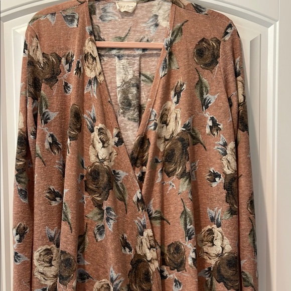 143 Story by Line‎ Up Floral Lightweight Open Cardigan Sweater S - Picture 3 of 9